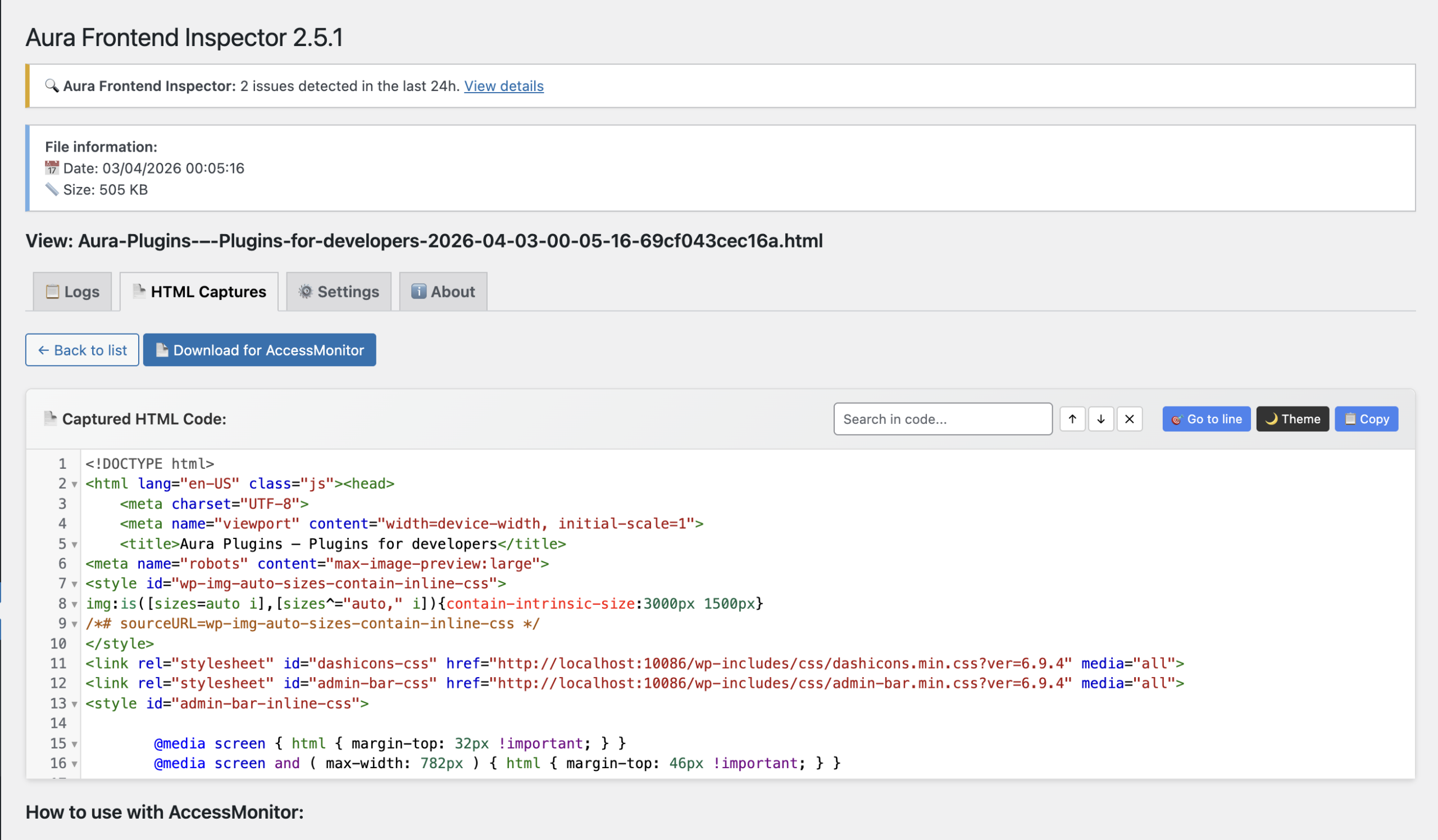 HTML capture as evidence, not abstraction
